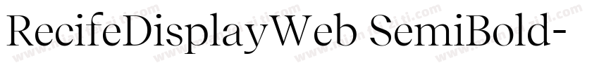 RecifeDisplayWeb SemiBold字体转换
